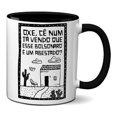 Imagem de Caneca Oxe Cê Num Tá Vendo Que Esse B0lsonaro É Um Abestado? (Preta)
