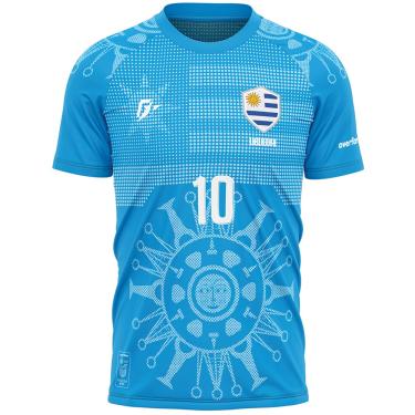 Imagem de Camiseta Filtro uv Uruguai Sol Dourado Copa Torcedor