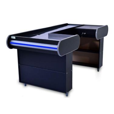 Imagem de Check Out 180 Dark Preto Artlux Corredor Inox Padrão F Azul