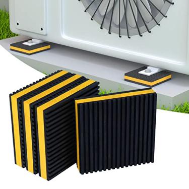 Imagem de GCGOODS Almofada antivibração, almofadas de isolamento EVA resistentes para compressor de ar, esteira, lavadora e secadora, HVAC, unidades de ar condicionado, 4" x 4" x 7/8", pacote com 4