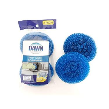 Imagem de Scrubbers Dawn, conjunto de 4 borrachas de malha de poliéster duráveis que não arranham (2 pacotes de 2 esfregões cada)