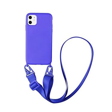 Imagem de Capa de telefone de cordão de silicone para iphone 12 13 11 14 pro max 7 plus x xr xs max ultra capa com alça de pescoço cordão de colar cruzado, t1, para iphone 13
