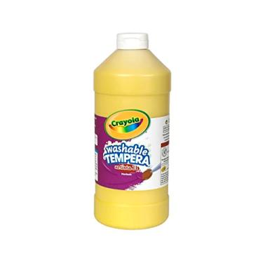 Imagem de Crayola Washable Tempera Paint, Yellow Paint Craft Supplies, 32 Ounce