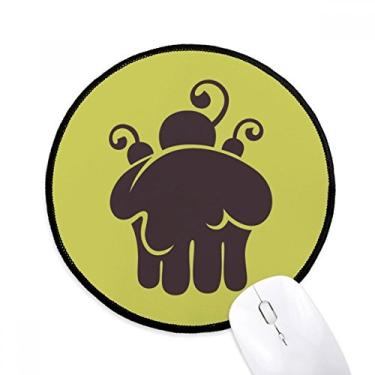 Imagem de DIYthinker Tapete de mouse de derretimento de sorvete de cereja para mesa de escritório tapete redondo para computador