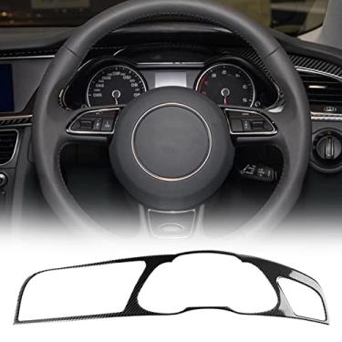 Imagem de FINMOKAL Fibra de carbono painel interior instrumento painel navegador capa guarnição para audi a4 a5 2013-2016
