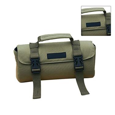Imagem de Bolsa de armazenamento para fogão de cassete, bolsa de armazenamento portátil para fogão de acampamento de duas camadas de tecido de lona para viagem