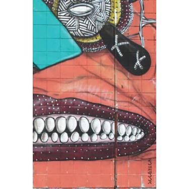 Imagem de Notebook: Red Line, Grid Paper Math, Hardcover, Free Form, Journal, Diary and more, essentials, Graffiti, and Glossy Cover, V4, Graffiti, Comic Look Style 5.5" x 8.5" 100 Pages