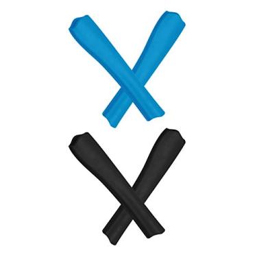 Imagem de Mryok — Meias de substituição para óculos de sol Oakley Pit Bull – Opções, Sky Blue & Black, One Size