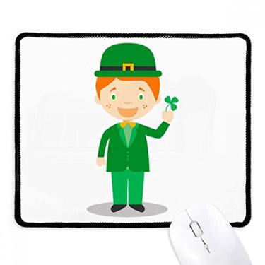 Imagem de Tapete de borracha para jogos Green Suit Ireland com bordas costuradas