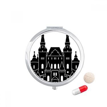 Imagem de Porta-comprimidos com desenho de museu natural da Rússia, caixa de armazenamento de medicamentos