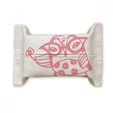 Imagem de Óculos de desenho animado, proteção de pássaros, amante de animais de estimação, capa de papel para lenços faciais, bolsa de linho de algodão