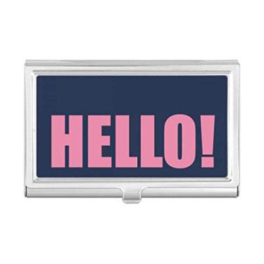 Imagem de Hello Citação Black Encourage Positive Porta-cartões de visita Carteira de bolso