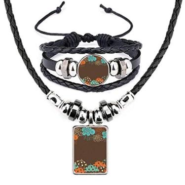 Imagem de Conjunto de joias de pulseira de couro com estampa meteorológica e guarda-chuva de chuva nuvem