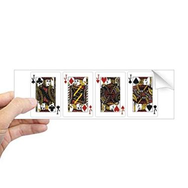 Imagem de DIYthinker Adesivo de para-choque retangular com estampa de coração Spade Diamond Club J