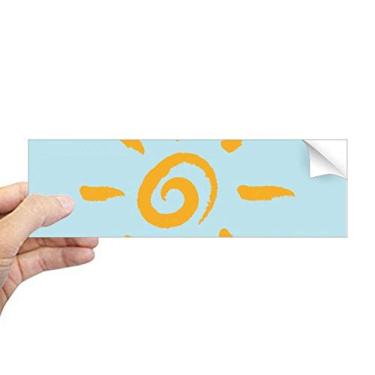 Imagem de DIYthinker Pintura à mão sol amarelo retangular para-choque adesivo notebook janela decalque