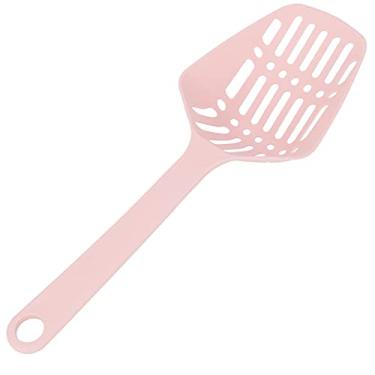 Imagem de Wosune Pá de areia para gatos, ferramenta de limpeza para limpeza de areia de plástico com gancho traseiro para limpar aqueles cantos difíceis de alcançar para limpar areia de gato (rosa)