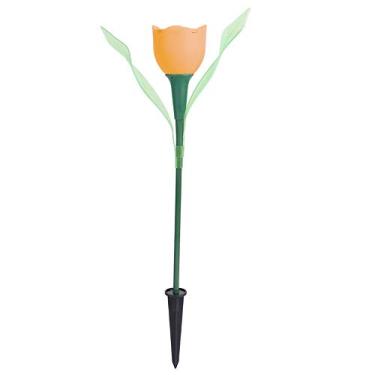 Imagem de Luz de energia solar, lâmpada de jardim delicada Solar para gramado de jardim para varanda(laranja)