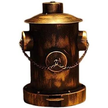 Imagem de Lixeira Industrial Vento Lixeira Hidrante Pedal Lixeira Decoração De Ferro Forjado Bar Restaurante Com Tampa Lixeira Lixeira Lixeira,Latão,Hilarious123