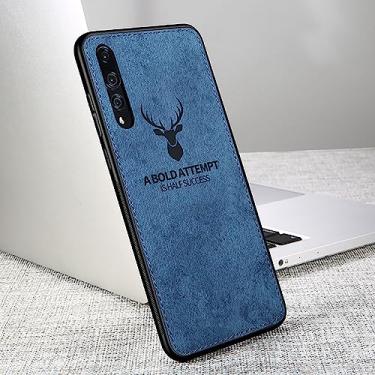 Imagem de Capa de telefone de tecido para Huawei Mate 10 20 30 40 Pro P20 P30 P40 Pro Honor 10 Lite 10i 20 V30 Nova 7 Capa de silicone à prova de choque, azul, For Honor 10 Lite