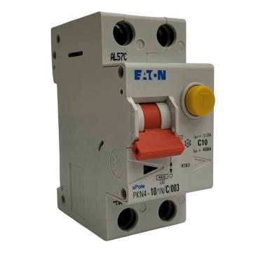 Imagem de Disjuntor Curva C 10A 4,5KA Bipolar 1p+N 30MA PkN4-10/1N/C/003 236933 F - Eaton
