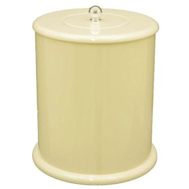 Imagem de Lixeira para Banheiro Mdf Redonda 6 Litros Biscuit