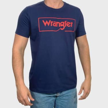 Imagem de Camiseta Masculina Wrangler Estampada Azul Marinho