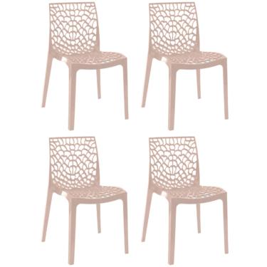 Imagem de Kit com 4 Cadeiras Gruvyer Estrutura em Polipropileno Fratini - Fendi