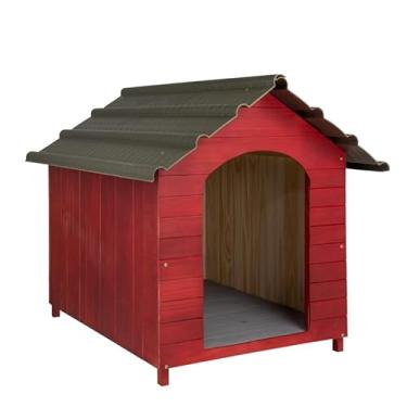 Imagem de Casa Casinha De Cachorro com Telhado Ecológico Grande N5 (Mogno)