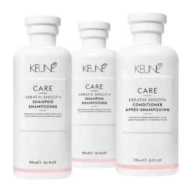 Imagem de Kit Keune Care 2x Keratin Smooth Shampoo 300ml, Condicionador 250ml