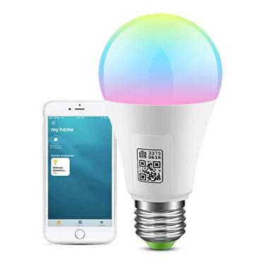 Imagem de Gaoducash Lâmpadas inteligentes: lâmpada LED WiFi, funciona com Apple Homekit, Alexa, Google Home e Siri, lâmpada inteligente LED E26, 2700K-6500K regulável e função de temporizador, 800 lúmens 9W (1