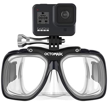 Imagem de OCTOMASK – Máscara de mergulho com suporte para todas as câmeras GoPro Hero para mergulho, snorkeling, mergulho livre, Clear, One Size Fits All