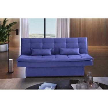 Imagem de Sofá Cama com Baú Búzios -  Azul - Luxury Estofados