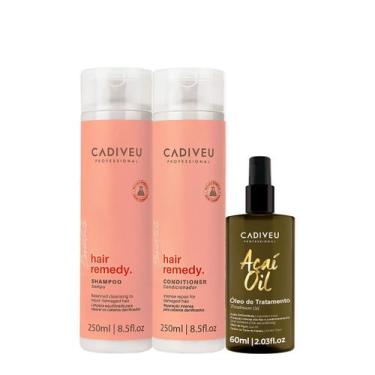 Imagem de Kit Cadiveu Essentials Hair Remedy Shampoo Condicionador E Açaí Oil 60
