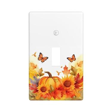 Imagem de Placa de parede única para árvore com folhas naturais padrão triplo interruptor decorativo interruptor de luz