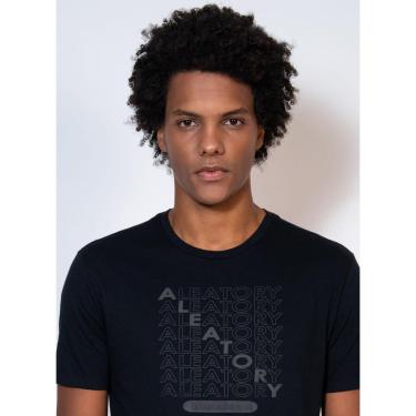Imagem de Camiseta Aleatory Estampada Diagonal Preta-Masculino