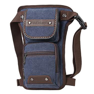 Imagem de Pacote de cintura de lona para motocicleta, bolsa de perna caída para homens e mulheres, viagens ao ar livre, ciclismo, equitação, caminhada, acampamento, pesca, coxa, pochete