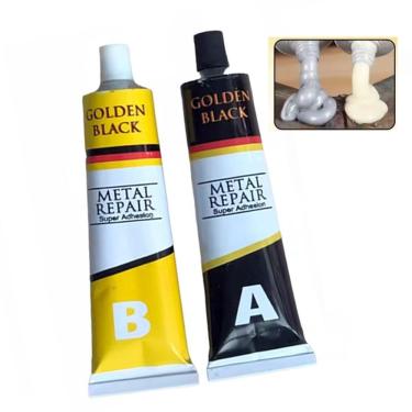 Imagem de Super Cola Epoxi Reparo Metal Aluminio Aço Secagem Rapida Vazamento Resistente