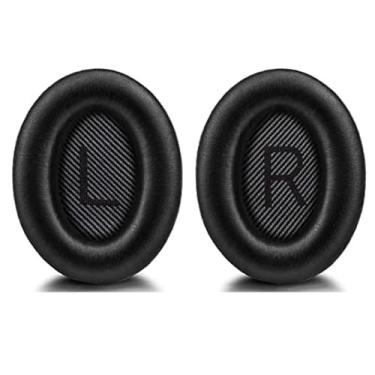 Imagem de Bose Almofadas de substituição para fones de ouvido QuietComfort QC35/35ii/25/2/15 para QC35 QC35ii QC25 QC2 QC15 Ae2 Ae2i Ae2w Sound True & SoundLink (apenas série round-ear) couro proteico.
