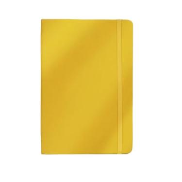 Imagem de Joucien Caderno minimalista criativo para escritório de negócios A5 correia Ledger- (100 folhas) alças A5s_ amarelo