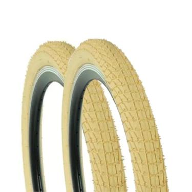 Imagem de PAR PNEU ARO 20 BMX 20X1.95 CREME SRI-45 -SLICK - GREENSTONE