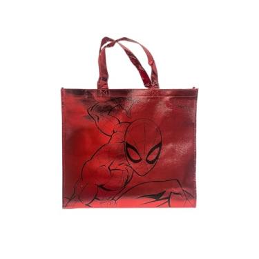 Imagem de Marvel's Spiderman Red Metallic Looking Chrome Foil Gigante Extra Grande 66 cm Sacola reutilizável, Multicor, X-Large