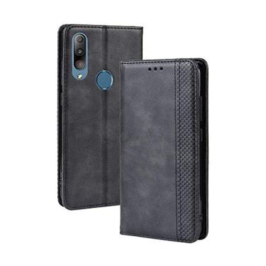 Imagem de Capa para Asus Zenfone Max Shot ZB634KL, capa flip carteira de couro para Asus Zenfone Max Shot ZB634KL, capa magnética retrô para celular, capa carteira de telefone com compartimentos para cartão