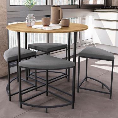 Imagem de Mesa de Jantar 4 Lugares Freijo/Preto - Kappesberg