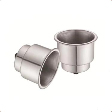 Imagem de Suporte de copo de aço inoxidável Manifish 2 peças com drenagem para barcos marinhos RV Camper Autos