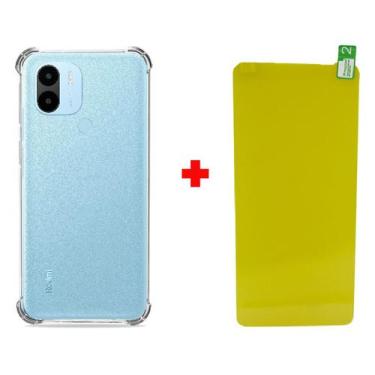 Imagem de Kit Capa Anti Impacto + Pelicula Gel Para Redmi A2+ Plus - Mustang