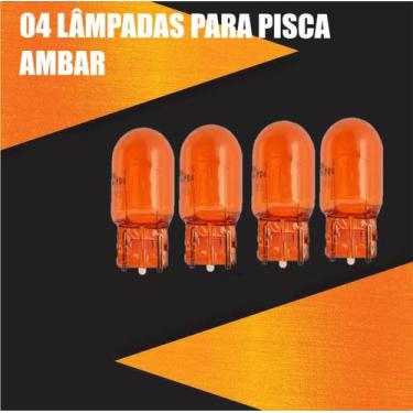 Imagem de Lâmpadas De Pisca Moto Pingo Esmagadinha T13 Âmbar G18 4 pçs - motopar