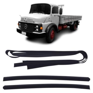 Imagem de Borracha canaleta caminhão mb 1113 1513 1518 2013 c/ pestana (jogo) - 