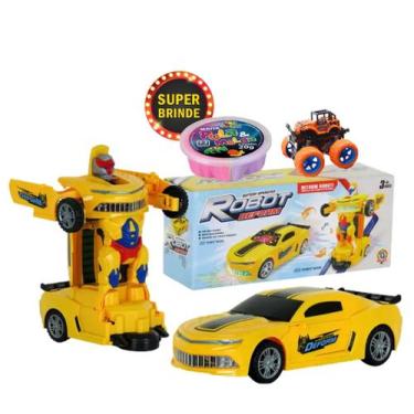 Imagem de Robo Camaro Luzes Som Presente Infantil Jeep Massinha Slime Carro Carr