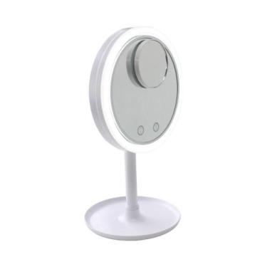 Imagem de Espelho Portátil Maquiagem Luz Led Ring Light Ventilador - Bc Bora Col