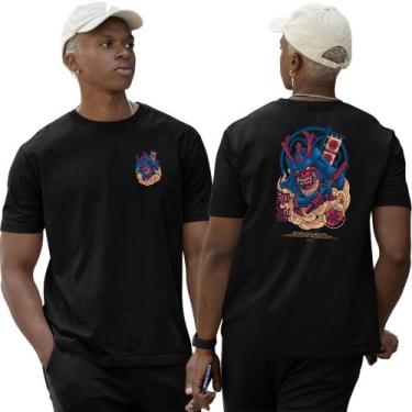 Imagem de Camisa Algodão Basica Samurai Bushido Red Tokio Abstract - Abstract St